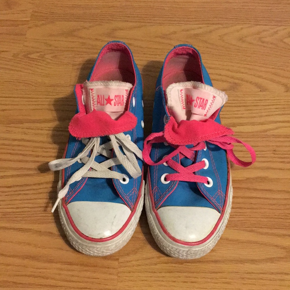 Blue and Pink All Star Converse